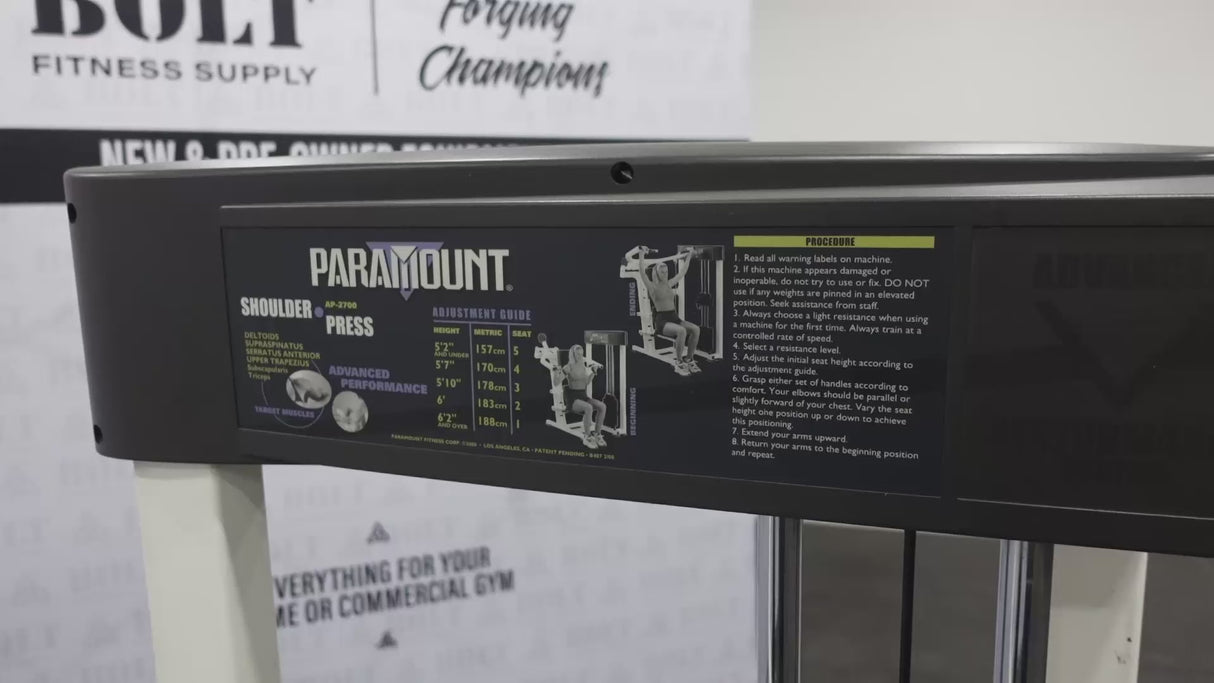 Paramount | AP-2700 Shoulder Press | AP-270101008